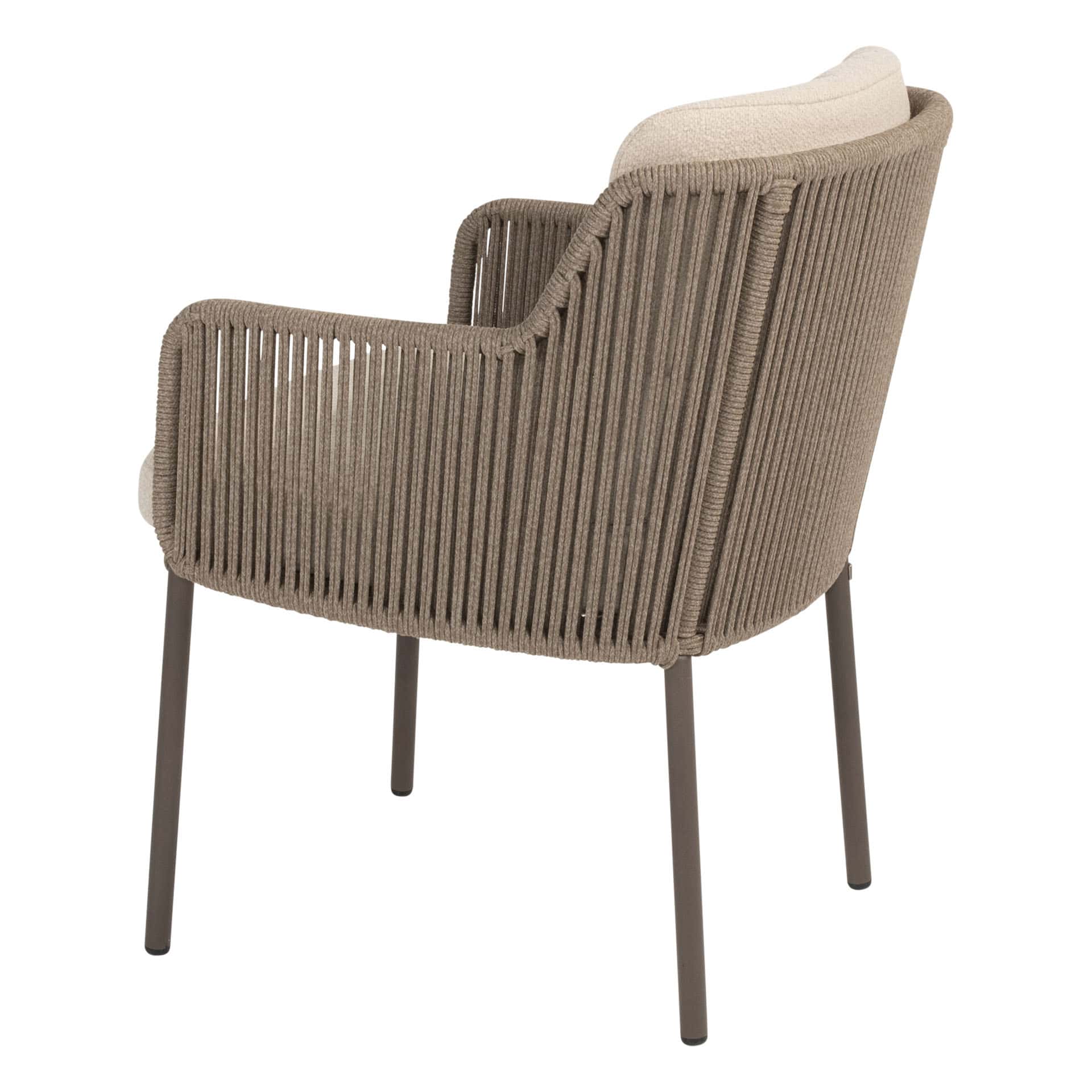 4SO Bernini dining set terre (2 st.) met Vermont tafel 75x75cm