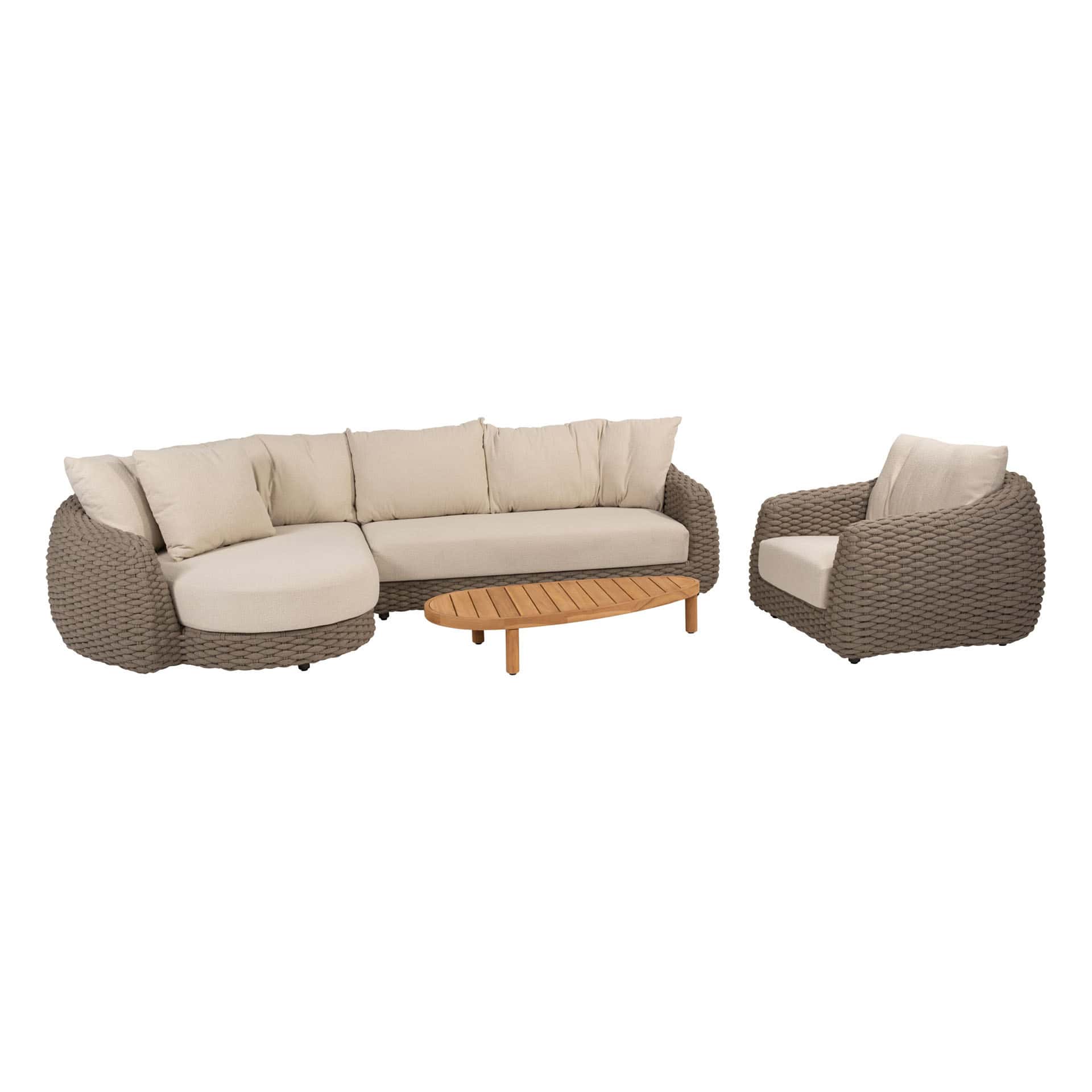 4SO Maxime lounge set chair met Finn salontafel 125x63cm