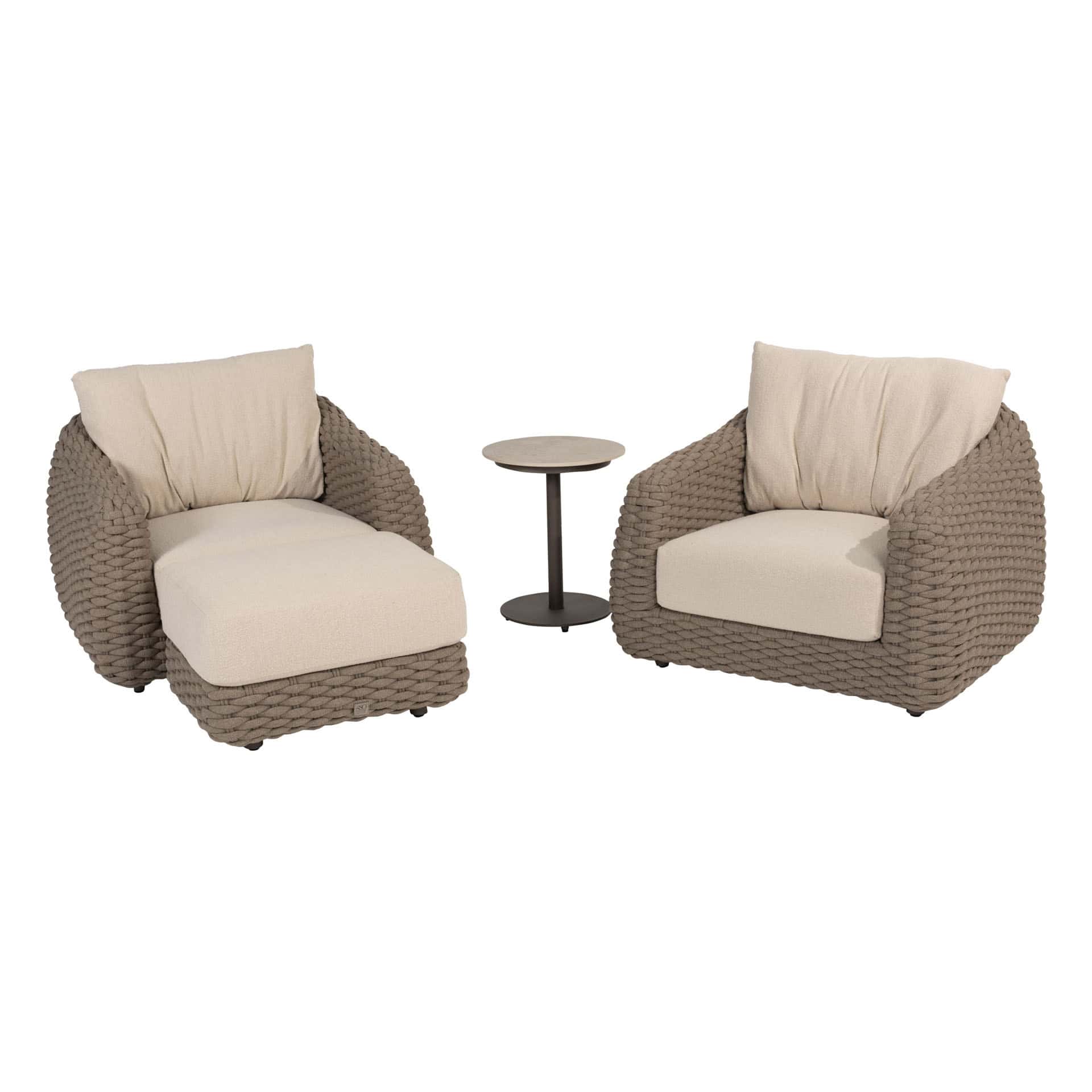4SO Maxime lounge set met Boaz bijzettafel ⌀45cm