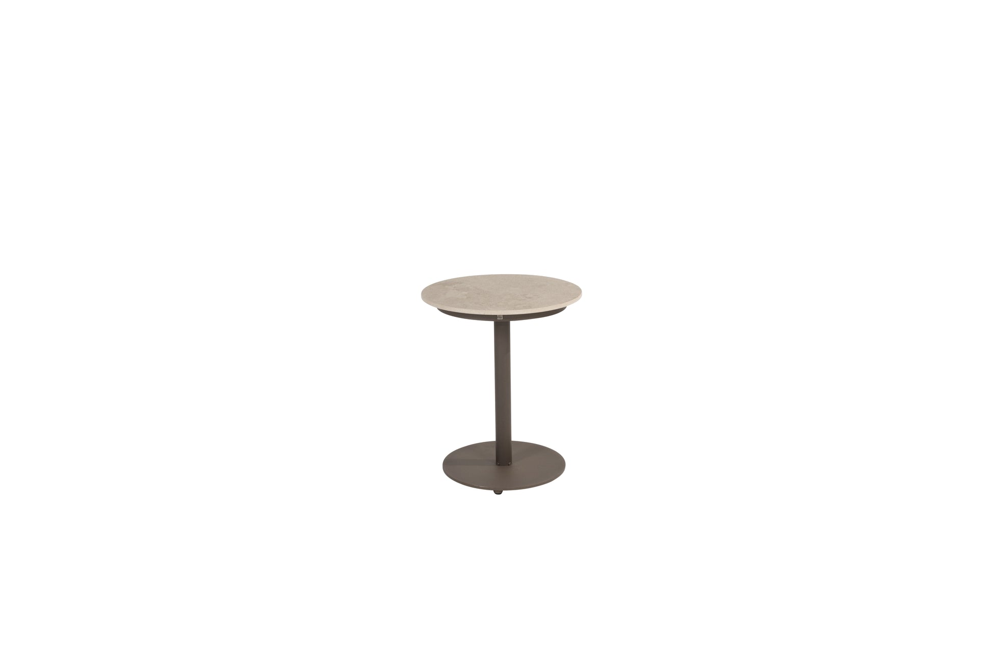 4SO Boaz side table ceramic central leg terre 45 x 55 cm. - SKU 214261