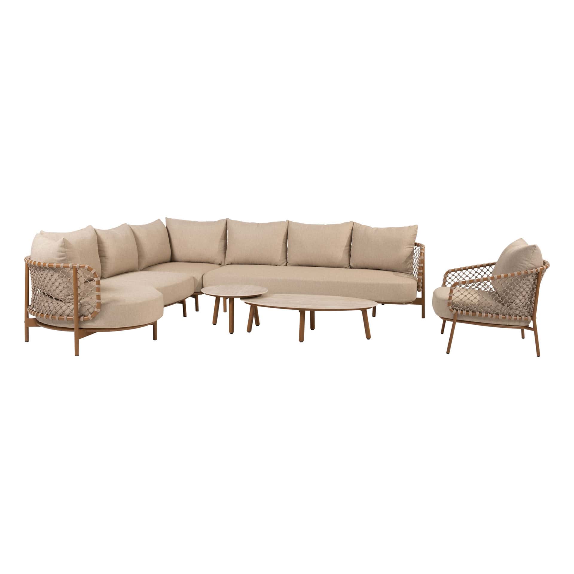 4SO Martinique lounge set amber + Taste 4SO Salute salontafels (2 st.)