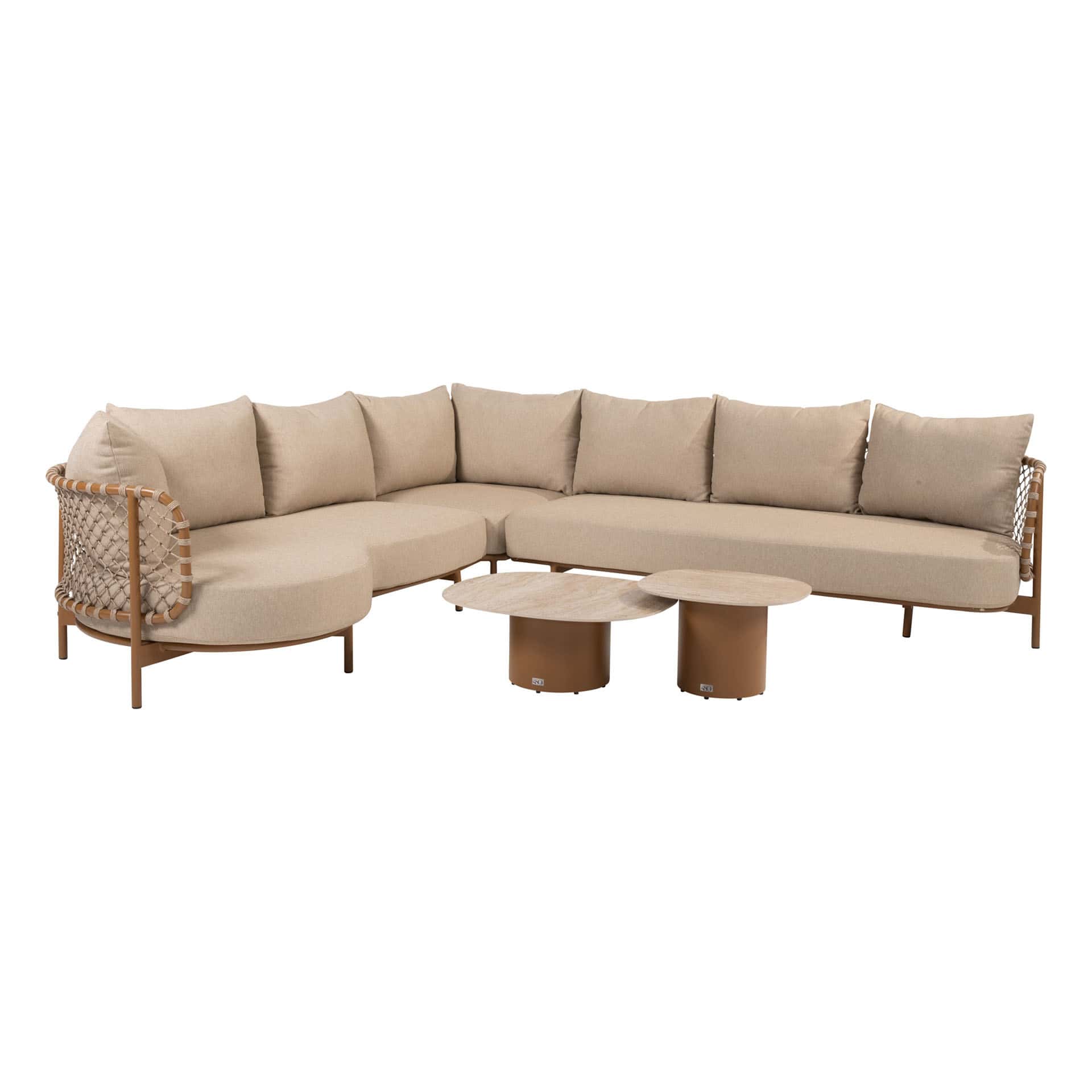 4SO Martinique lounge set amber met Sofie salontafels (2 st.)