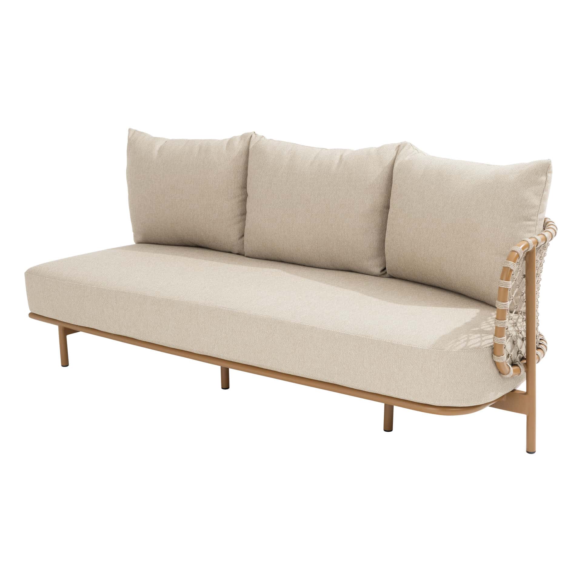 4SO Martinique lounge set amber met Hampton salontafel 80x35cm