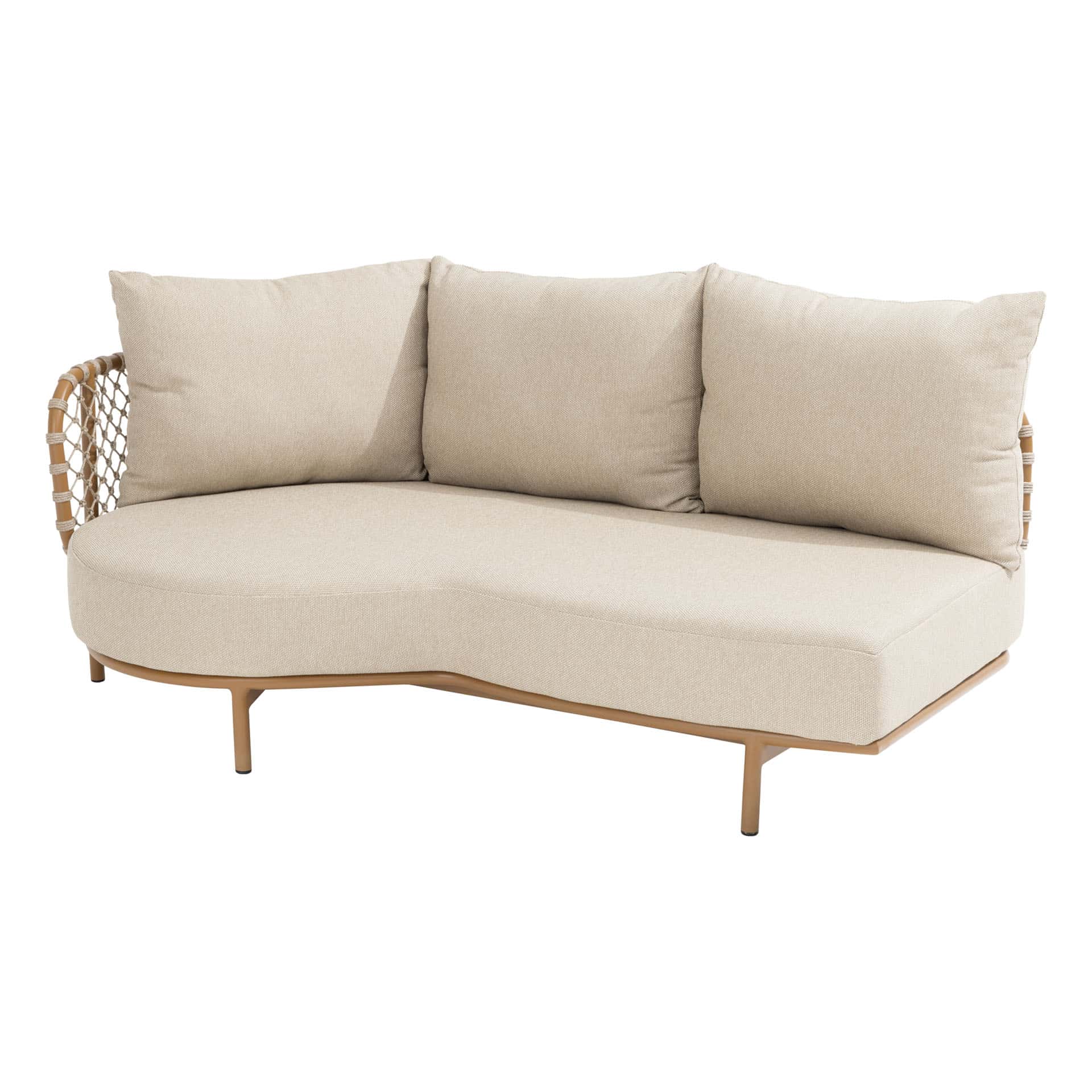 4SO Martinique lounge set amber met Hampton salontafel 65x35cm