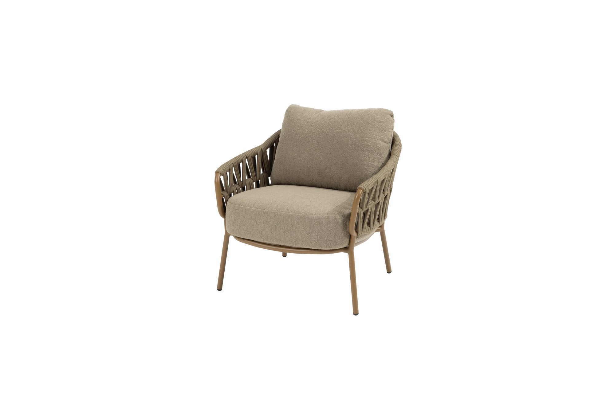 4SO Biarritz low dining stoel taupe incl. 2 kussens - afbeelding 2