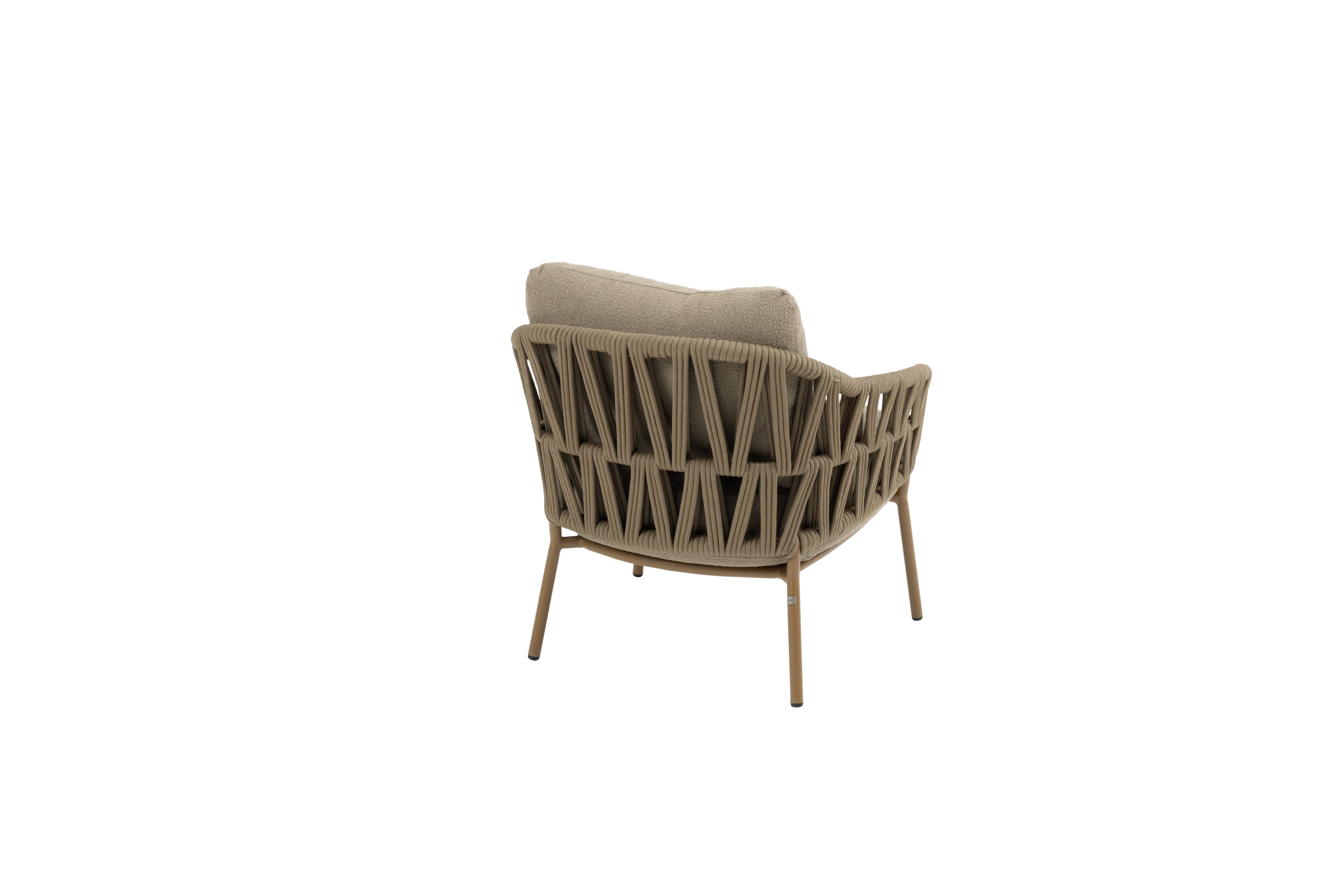 4SO Biarritz low dining stoel taupe incl. 2 kussens - afbeelding 4