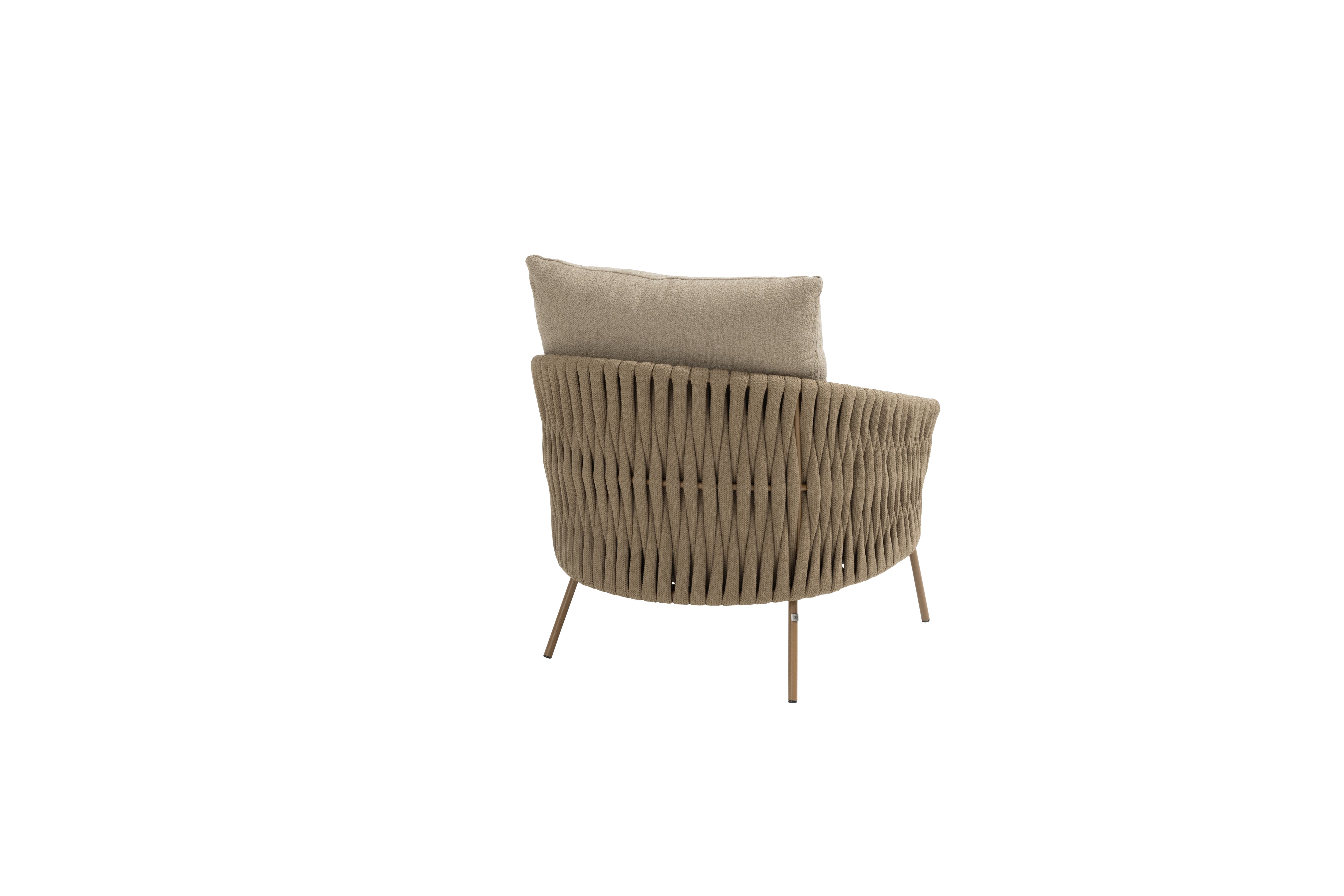 4SO Molina loungestoel taupe incl. 2 kussens - afbeelding 3