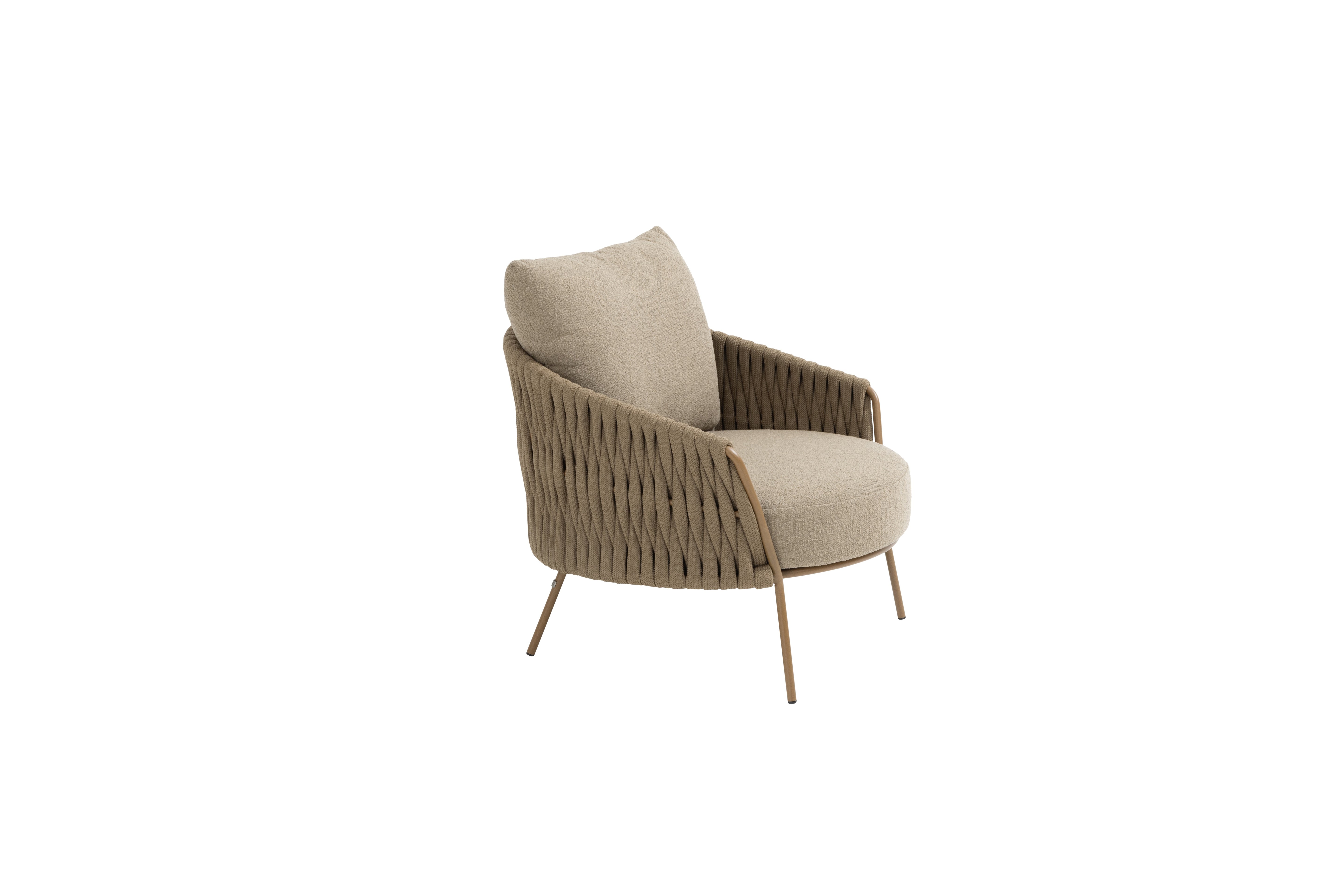 4SO Molina loungestoel taupe incl. 2 kussens - afbeelding 4