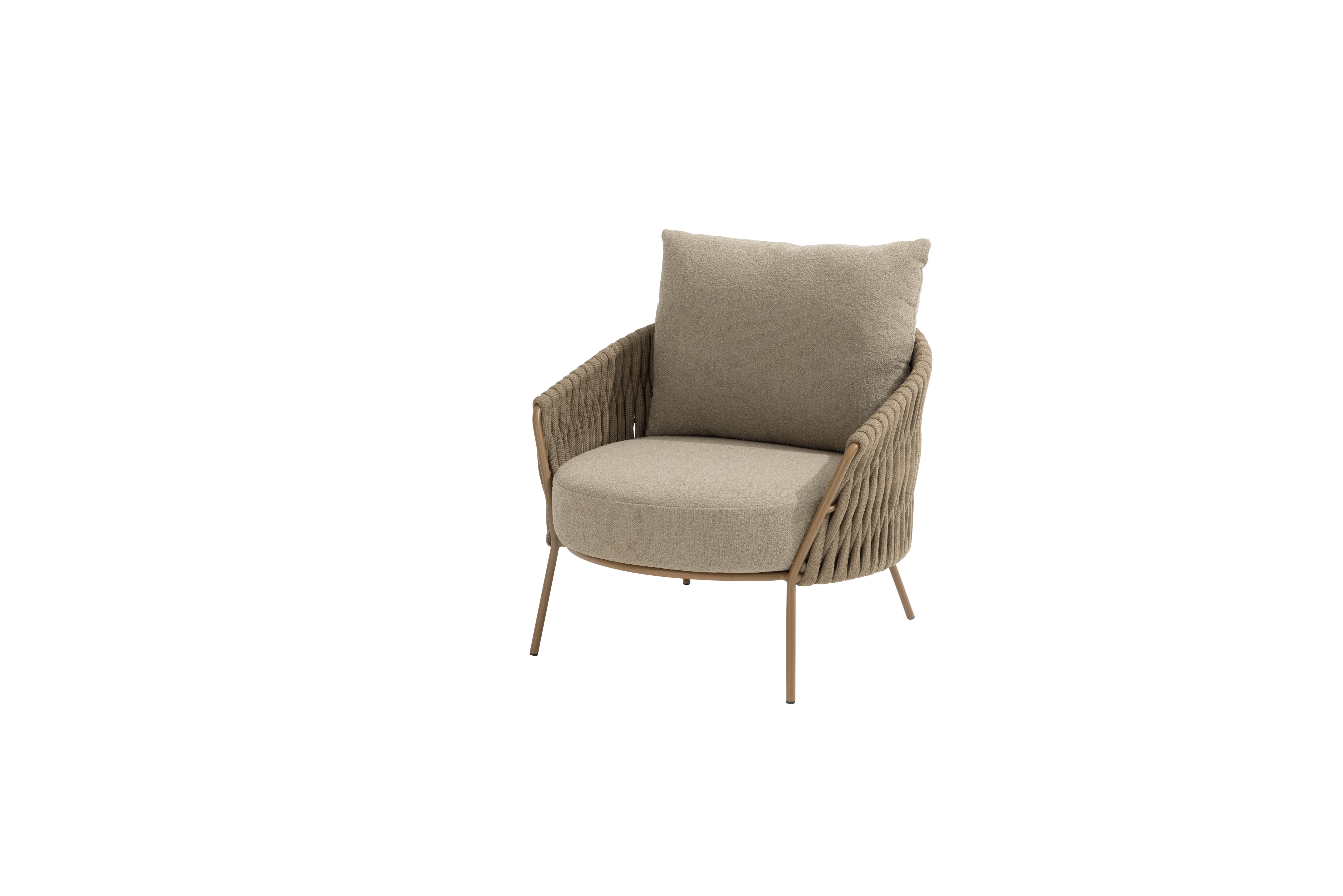 4SO Molina loungestoel taupe incl. 2 kussens - afbeelding 5