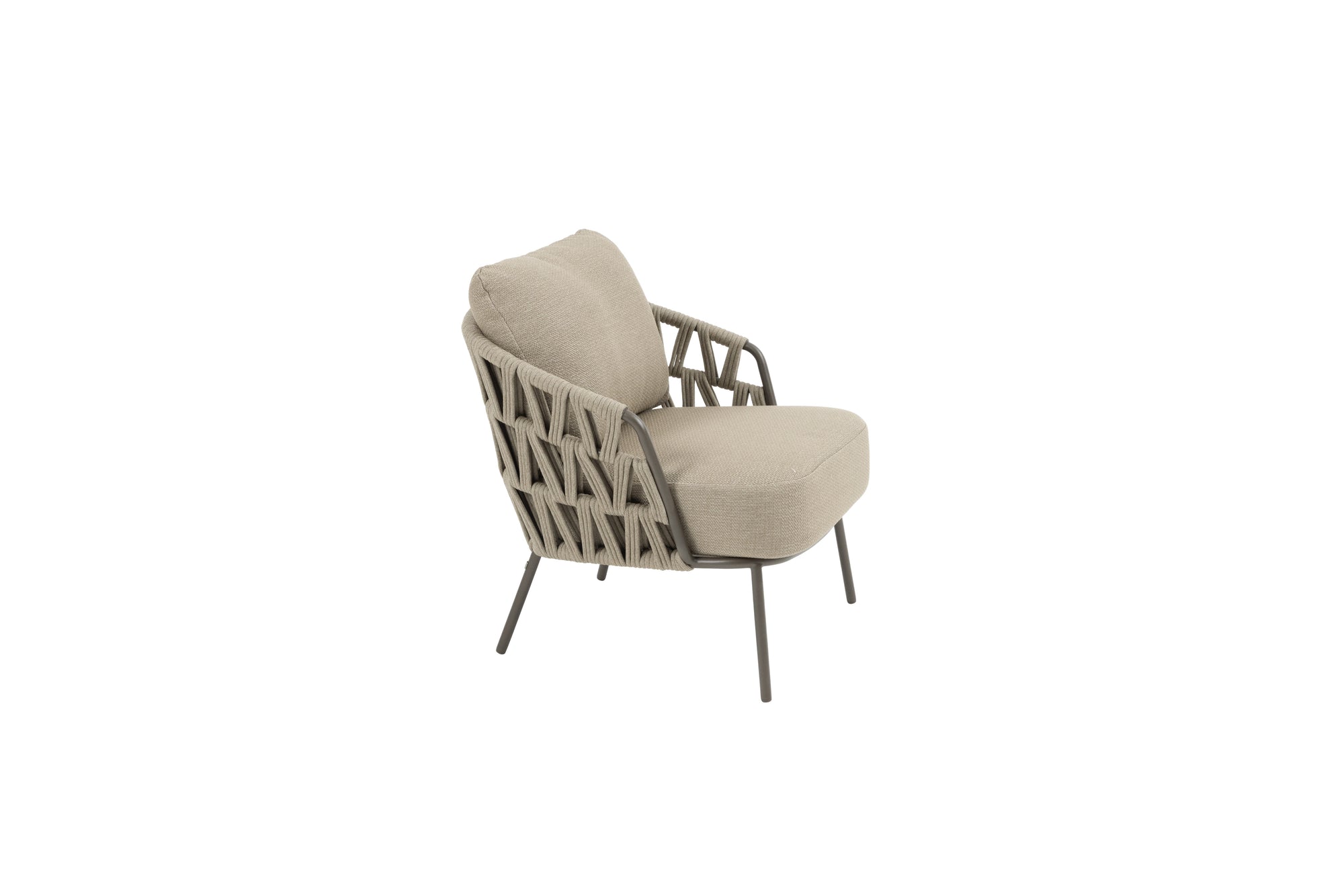 4SO Mallorca low dining stoel earth incl. 2 kussens