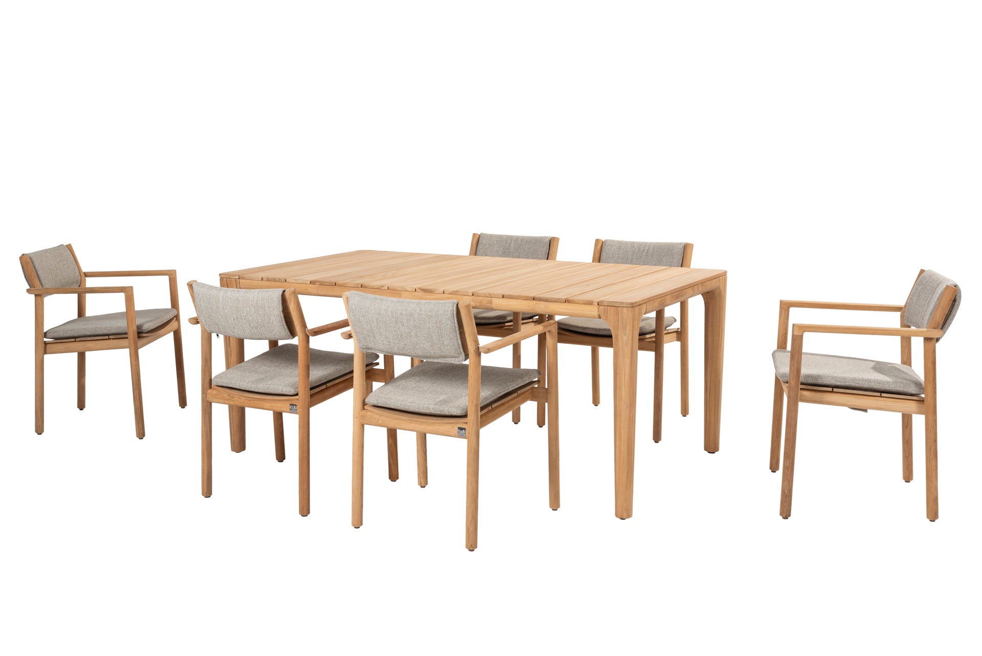 Levi dining set 6 chairs with Liam dining table 180x100cm _ - Complete Set