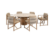 Marina dining set amber with Colorado dining table amber 160cm - Complete Set