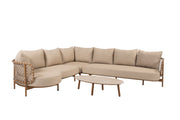 Martinique modular corner lounge set amber with Salute table oval - Complete Set