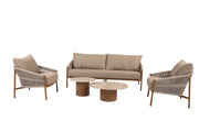 Milos lounge set amber with Sofie tables - Complete Set
