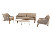Milos lounge set amber with Salute table ellips - Complete Set