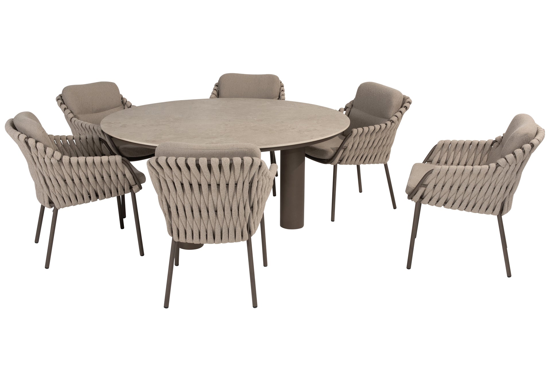 Montera dining set with Arizona dining table ceramic top 160cm - Complete Set