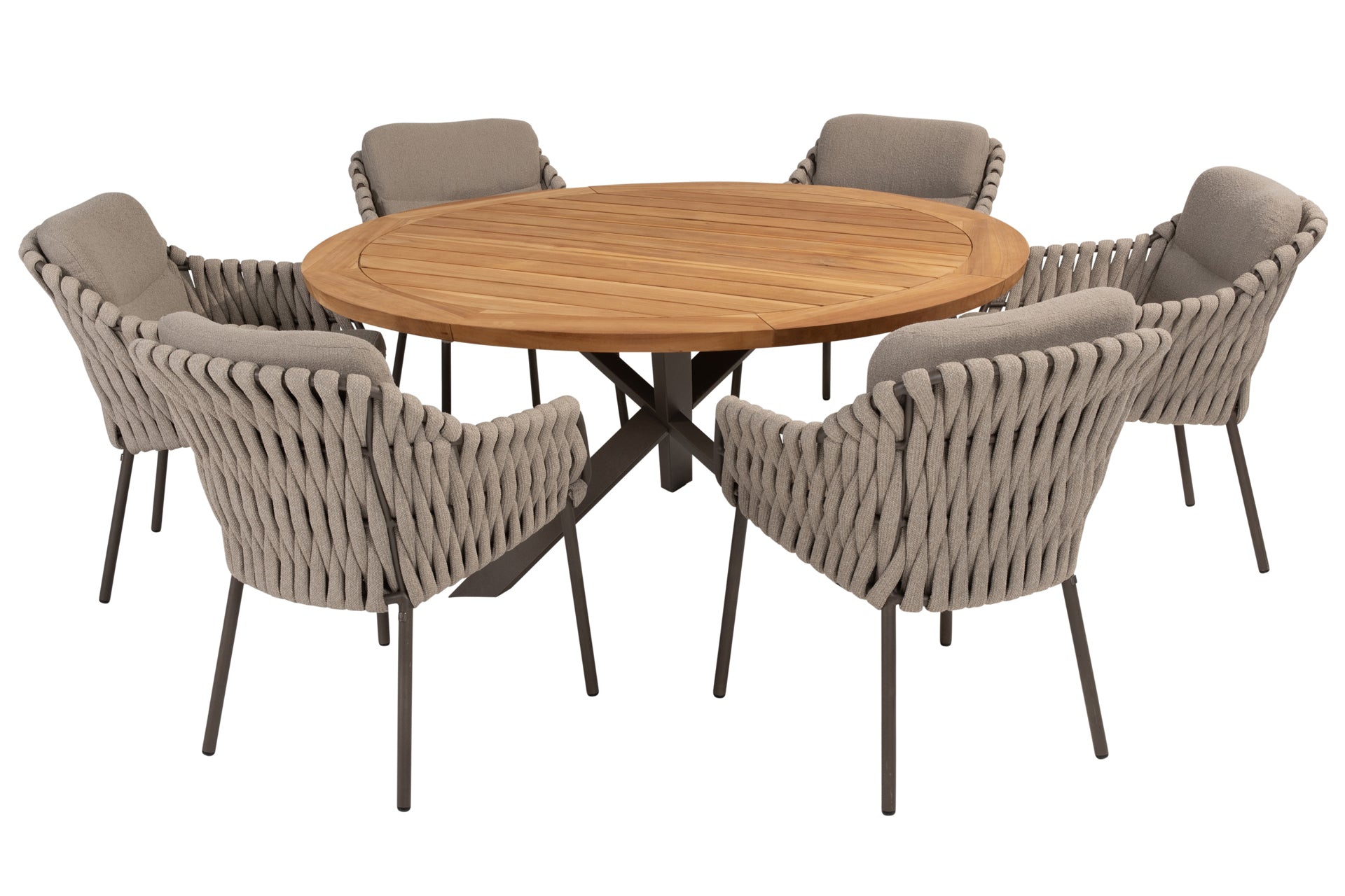 Montera dining set with Prado dining table 160cm Terre legs - Complete Set