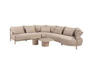 Mykonos modular corner lounge set latte with Sofie tables - Complete Set