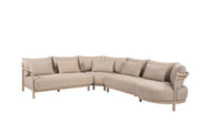 Mykonos modular corner lounge set latte without tables - Complete Set