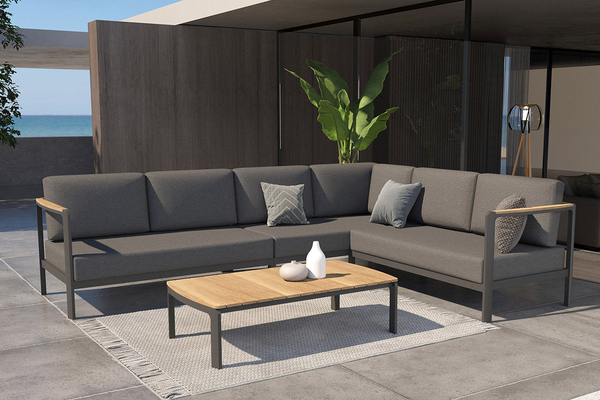 Taste 4SO Cortina Lounge-Set anthrazit mit Cortina Couchtisch