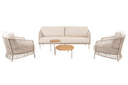 Puccini living set Latte with Yoga tables - Complete Set