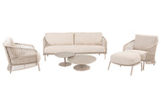 Puccini living set with footstool Latte with Boaz tables - Complete Set