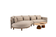 Safina chaise longue amber with June tables - Complete Set