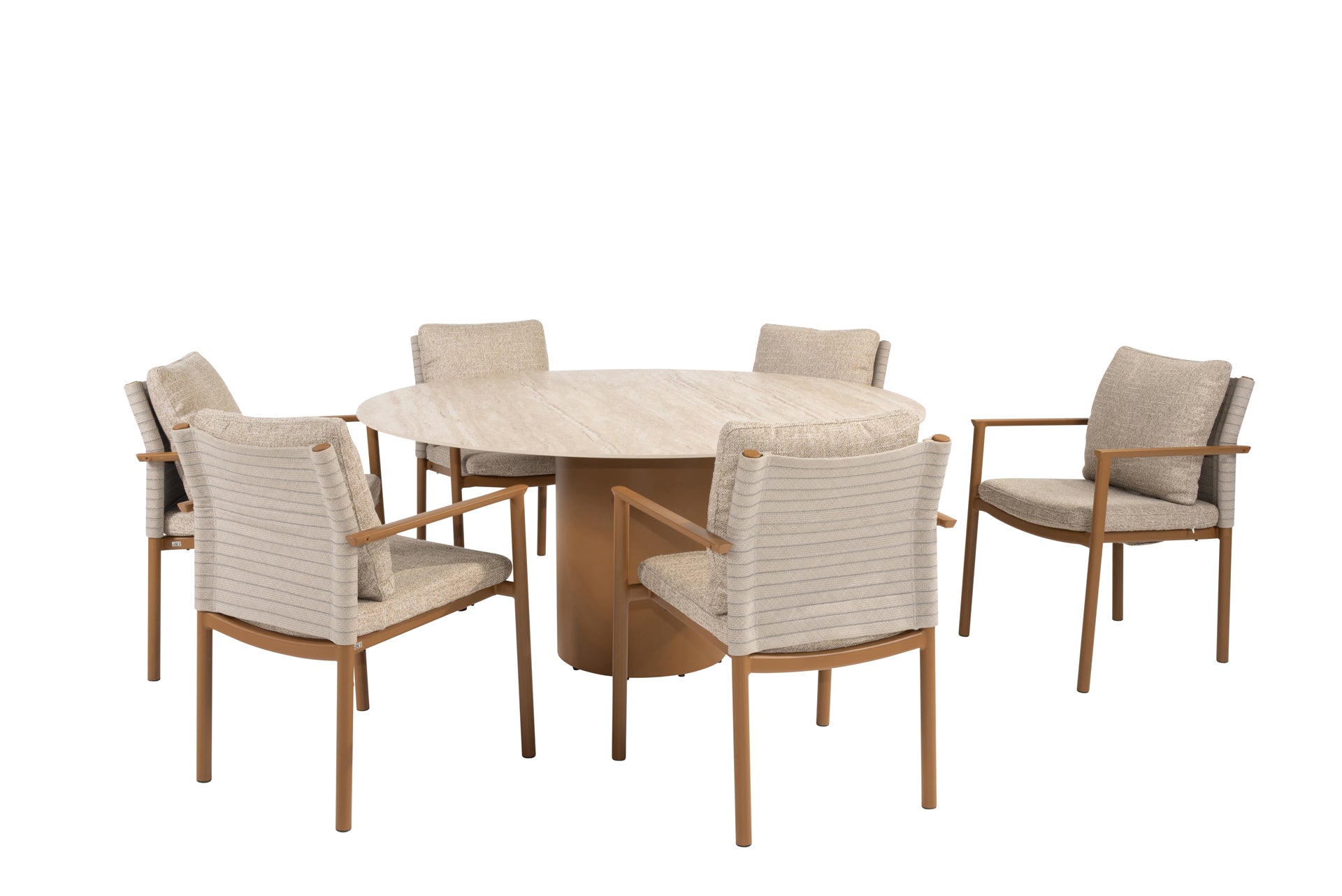 Safina dining set amber with Colorado dining table amber 160cm - Complete Set