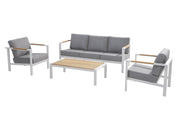 Taste 4SO Ginger Lounge-Set weiß mit Ginger Couchtisch 120x64 cm