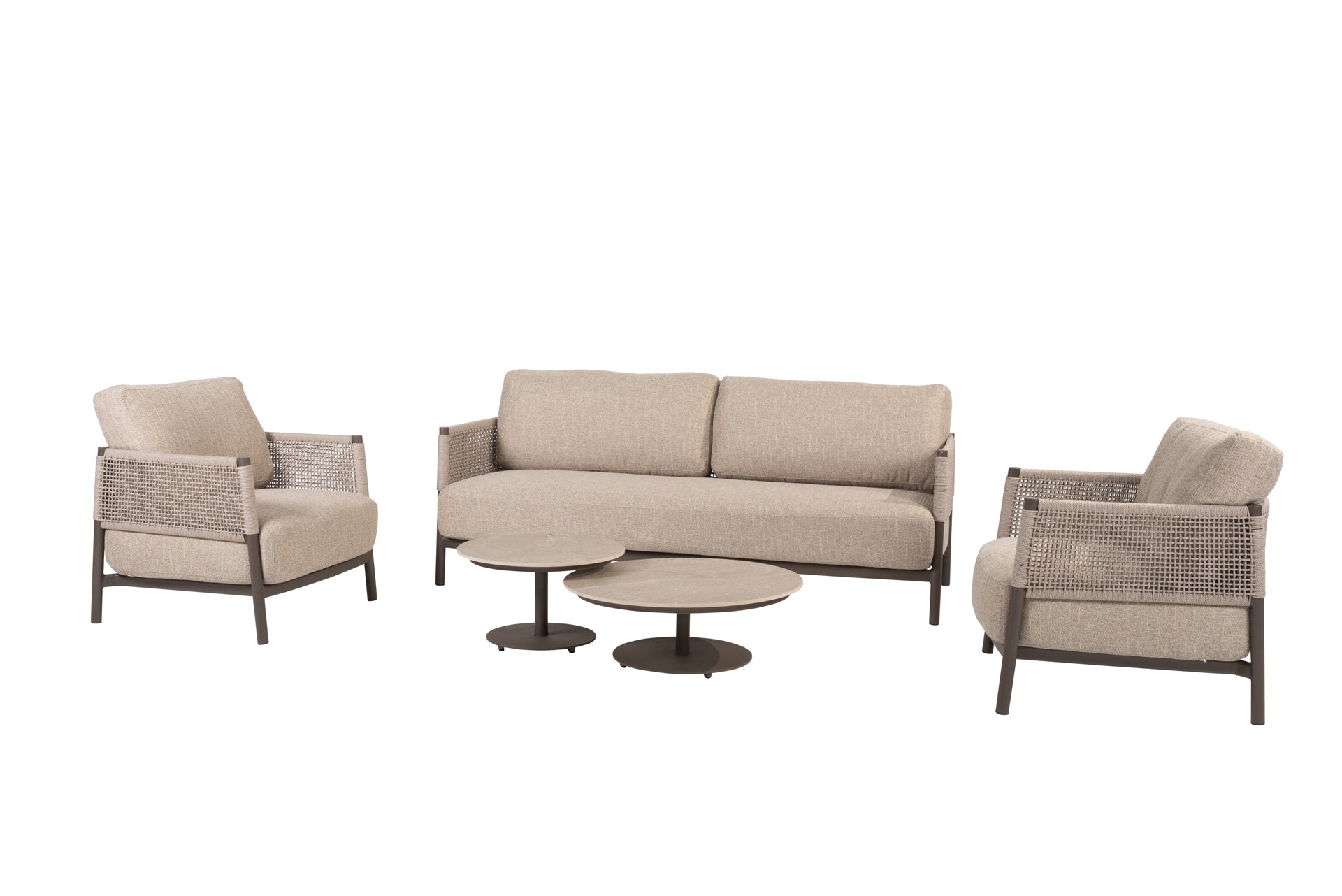 Savanne lounge set terre with Boaz tables round - Complete Set