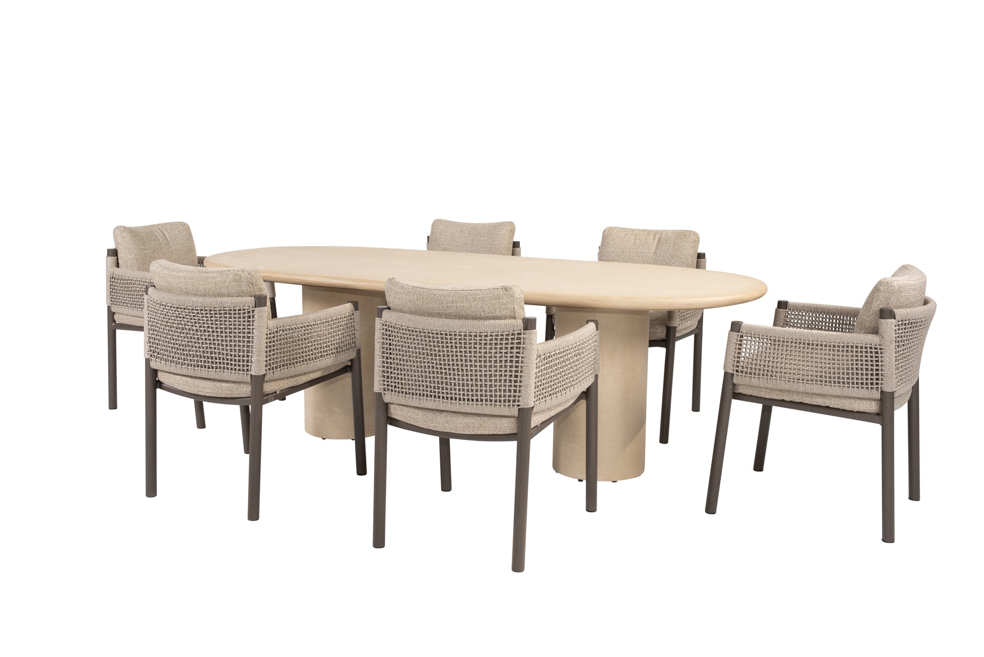 Savanne dining set terree with Hampton oval dining table 240 x 105cm - Complete Set