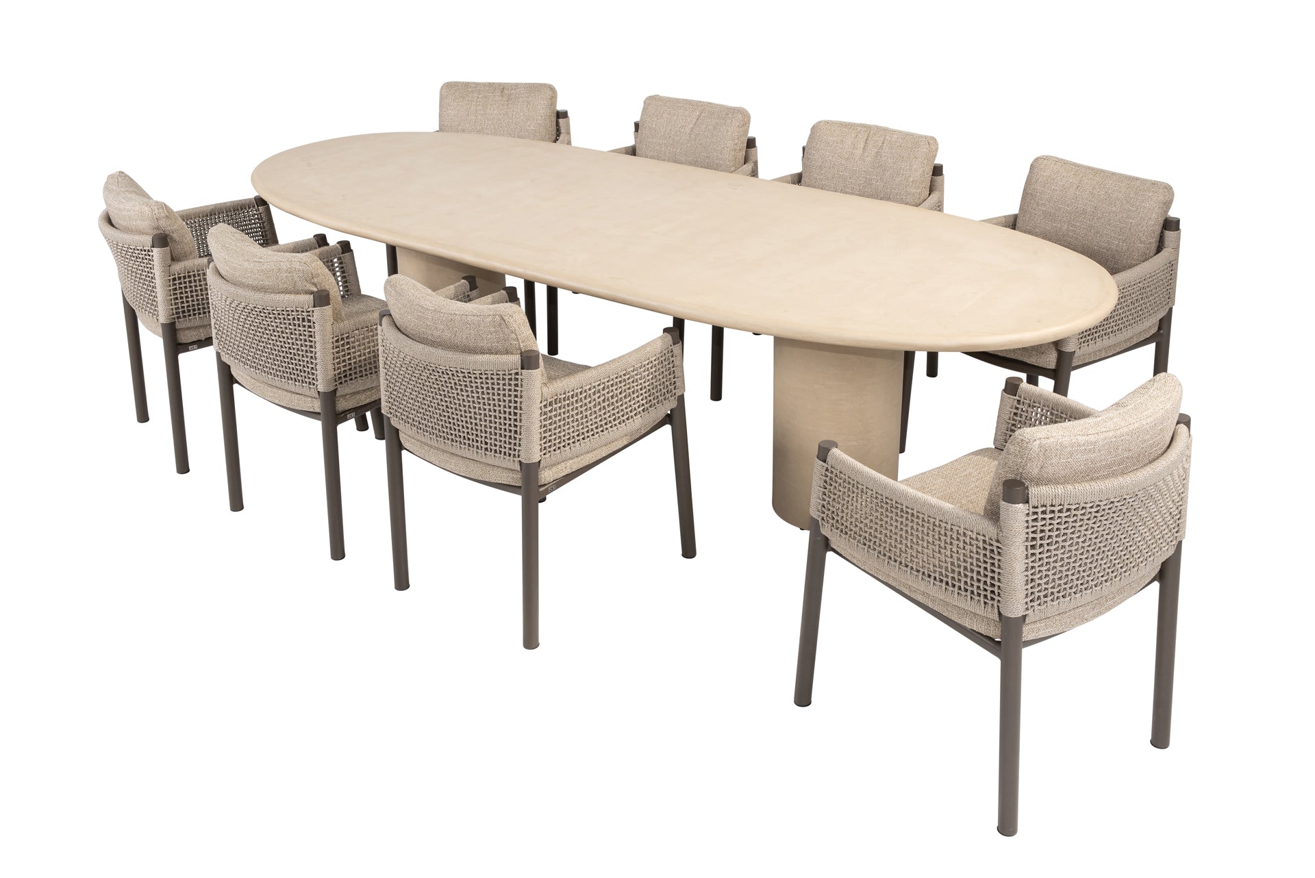 Savanne dining set terre with Hampton oval dining table 300 x 110 cm - Complete Set