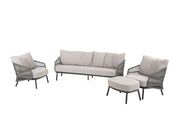 Alicante lounge set anthracite with footstool - Complete Set