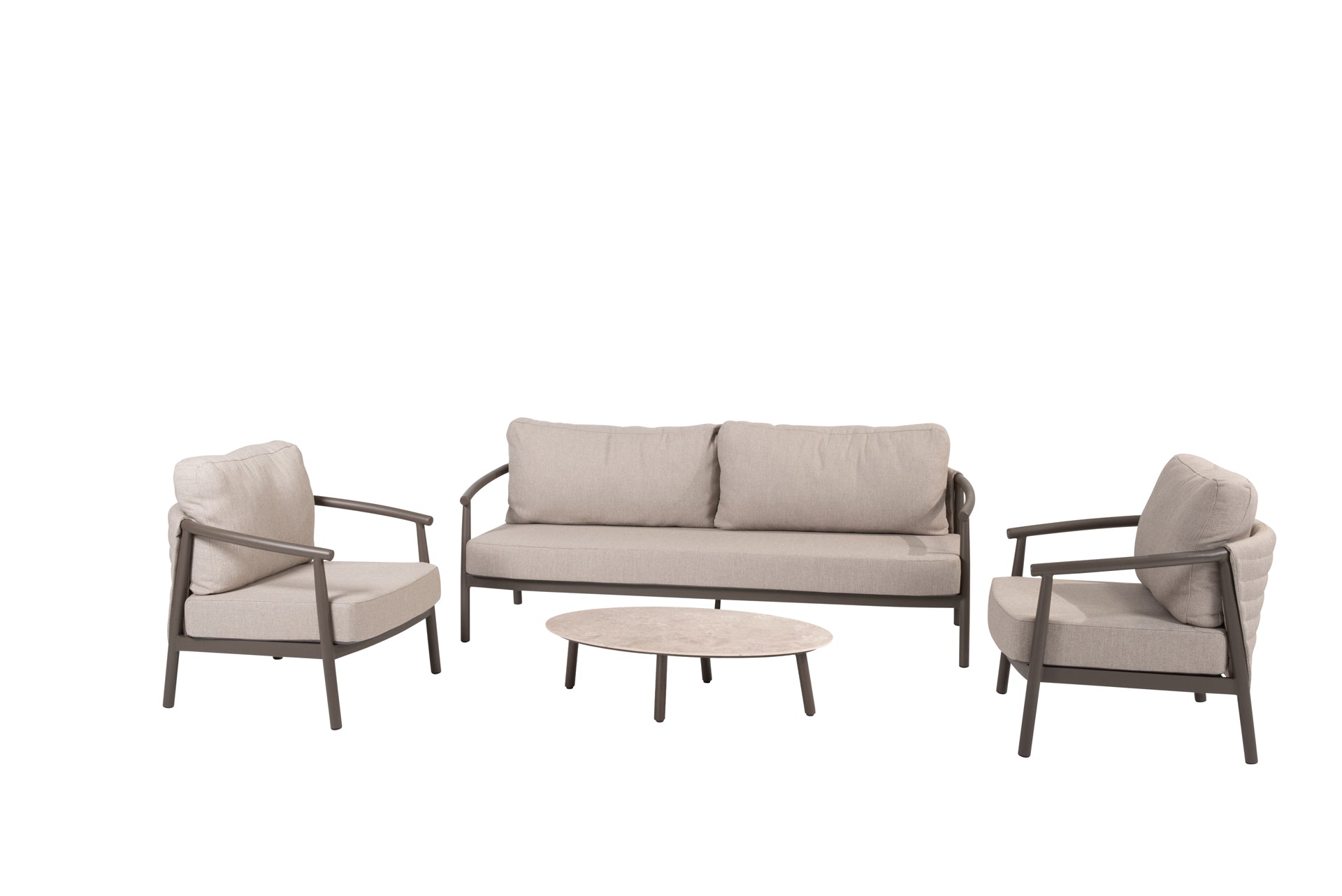 Barolo lounge set terre with Salute table ellips - Complete Set