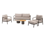 Barolo lounge set terre with footstool and Demi tables - Complete Set