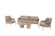 Calma lounge set latte with Sofie tables - Complete Set