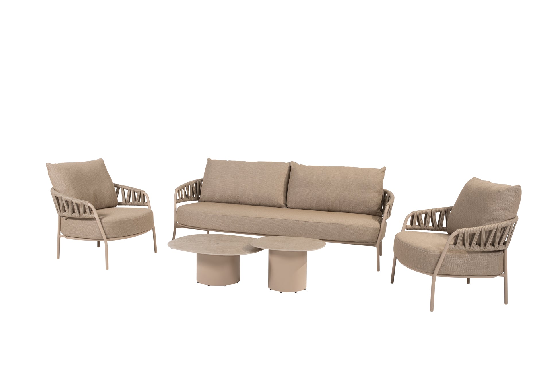 Calma lounge set latte with Sofie tables - Complete Set