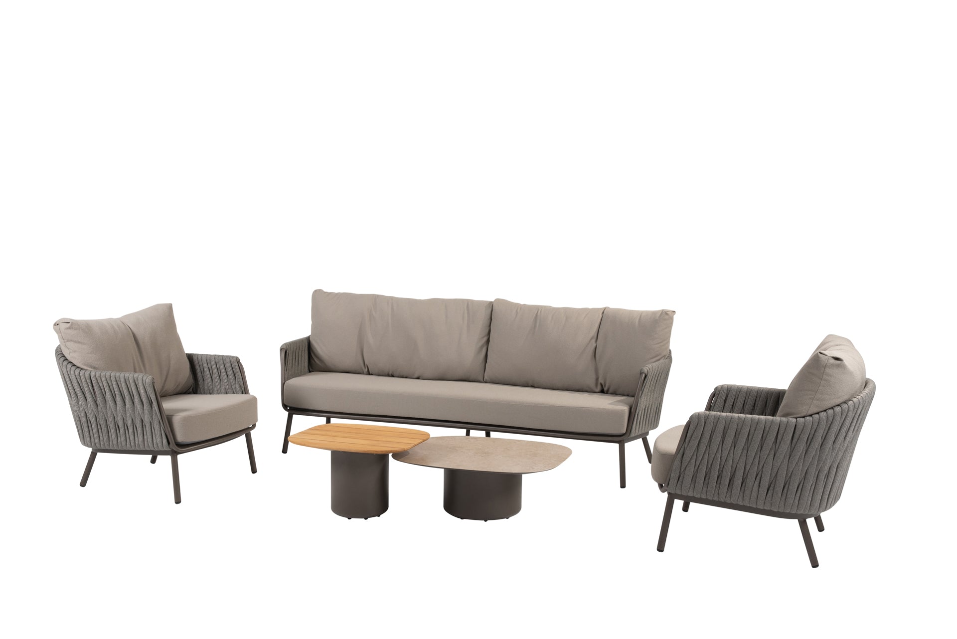 Cannes lounge set terre with Demi tables - Complete Set
