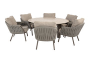 Cannes low dining set terre with Donato low dining terre 160 cm - Complete Set