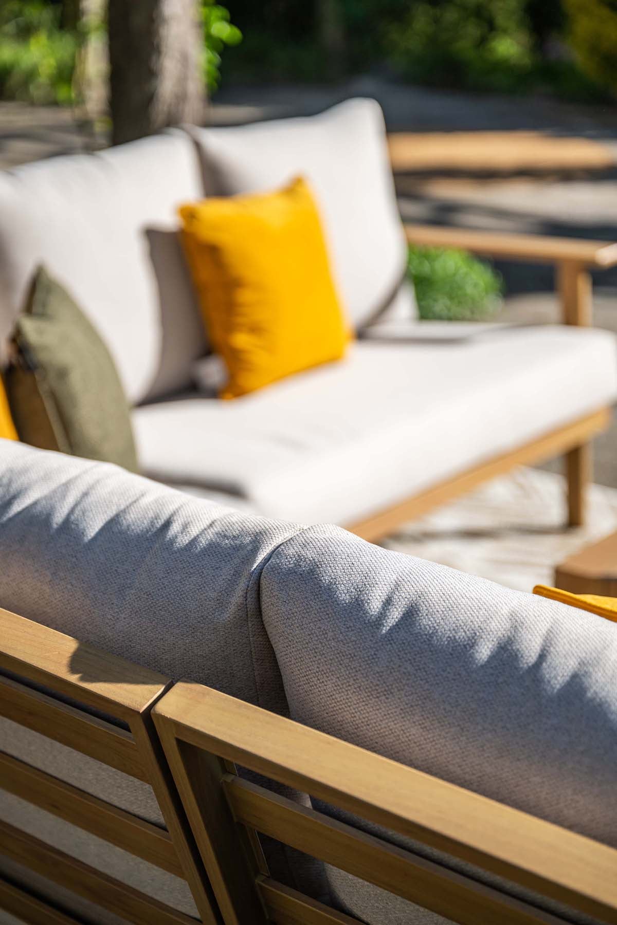 Garden Impressions Chicago loungeset 4-delig aluminium frame teak look - afbeelding 4