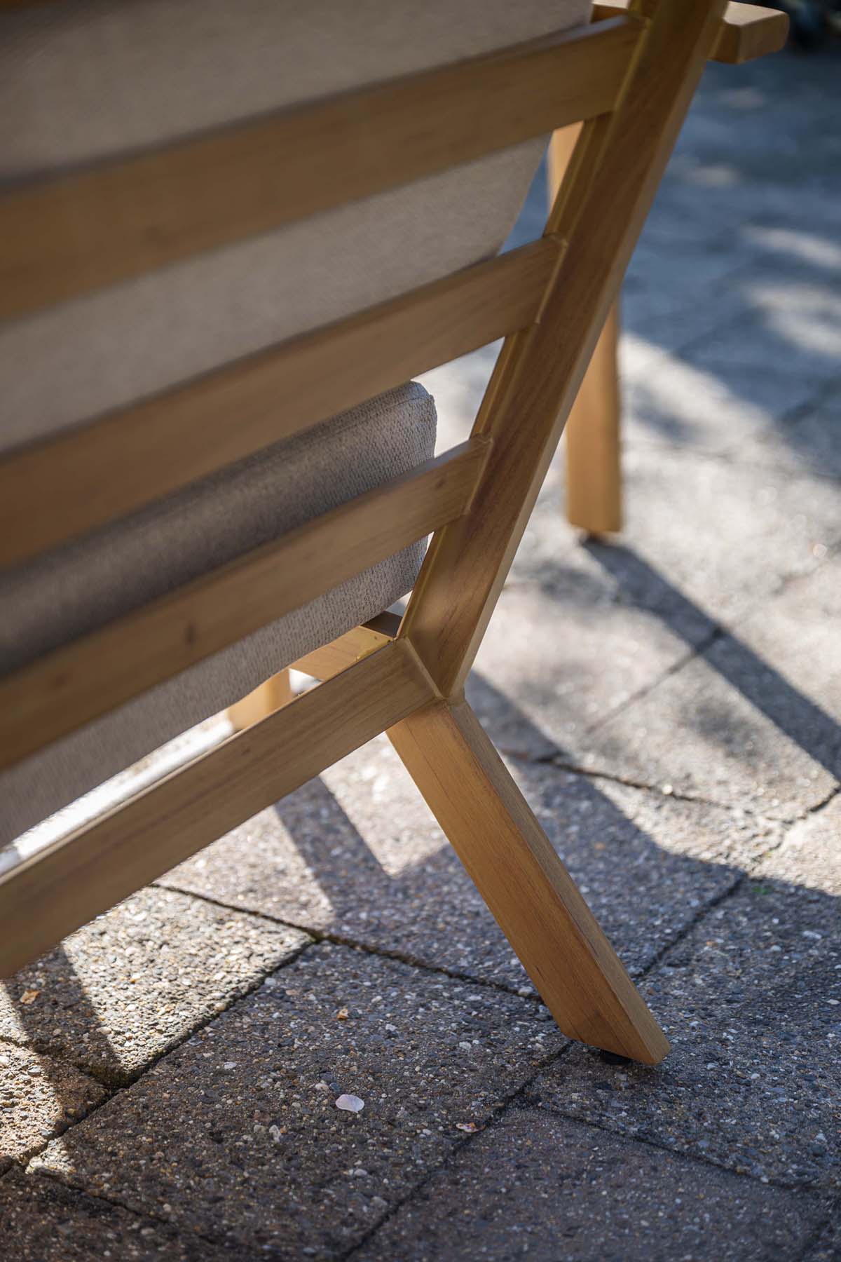 Garden Impressions Chicago loungeset 4-delig aluminium frame teak look - afbeelding 6
