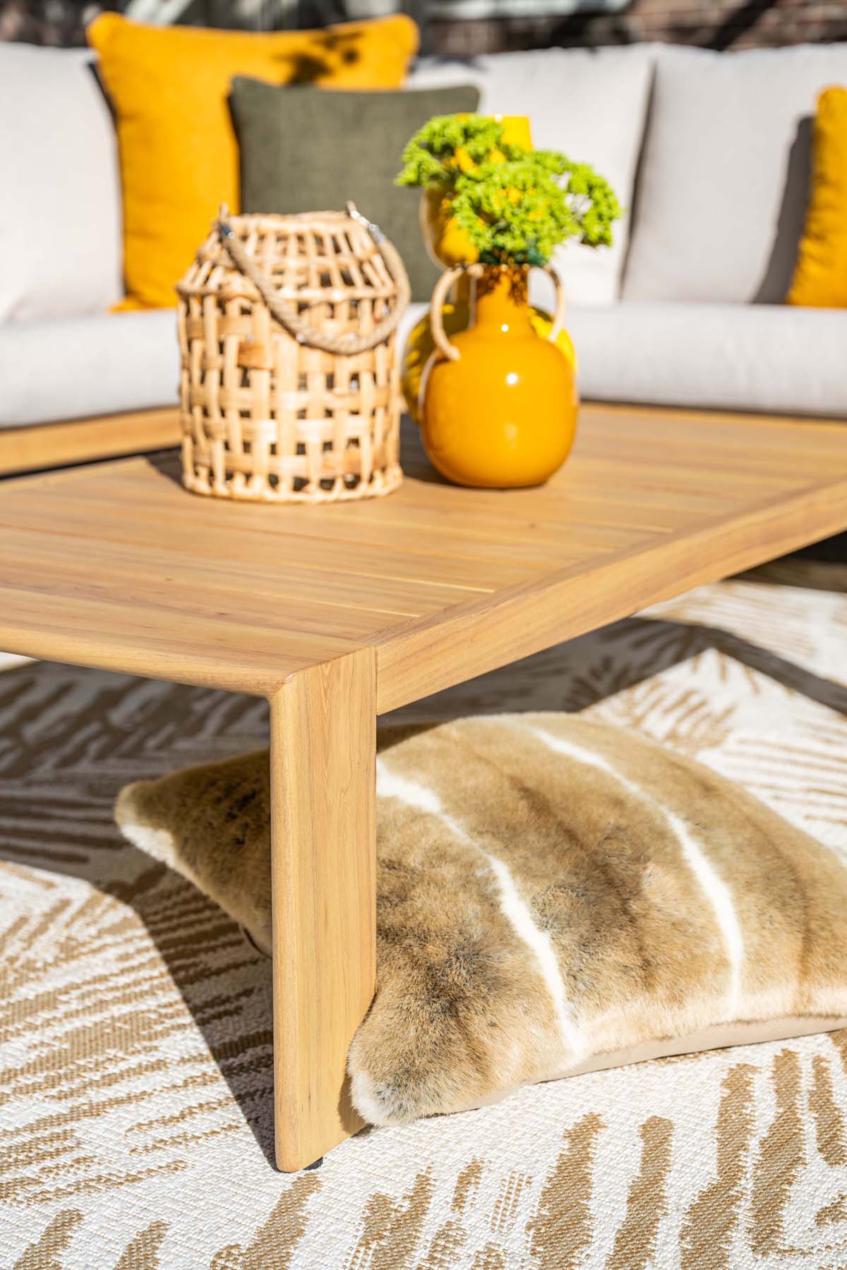 Garden Impressions Chicago loungeset 4-delig aluminium frame teak look - afbeelding 8