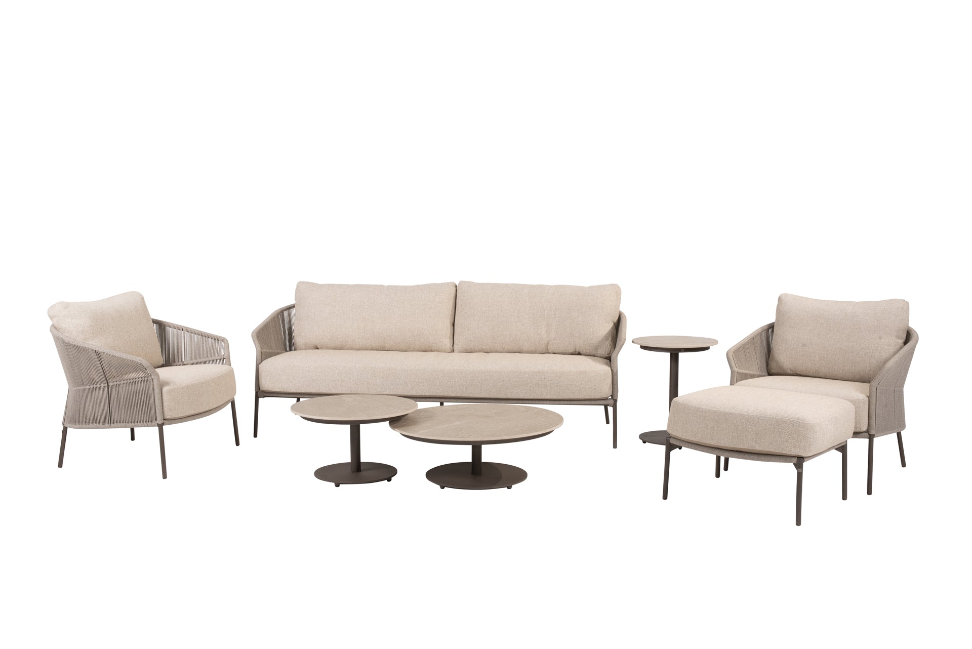 Florence lounge set terre with footstool and Boaz tables - Complete Set
