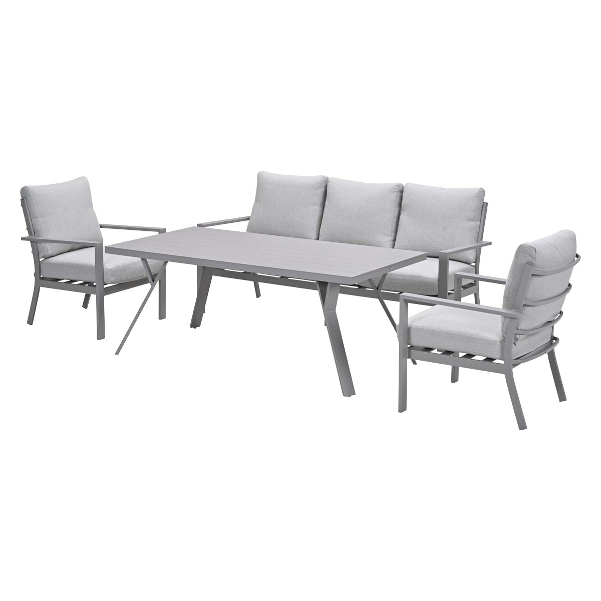 Garden Impressions Sergio loungeset dining 4-delig aluminium frame - afbeelding 3