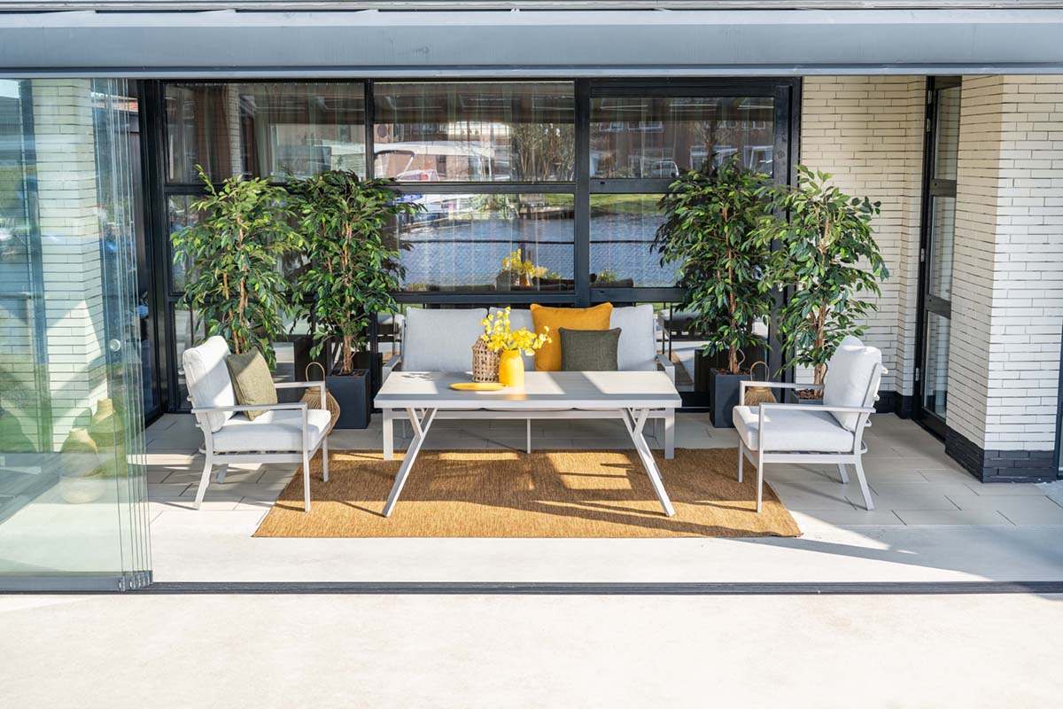 Garden Impressions Sergio loungeset dining 4-delig aluminium frame - afbeelding 2