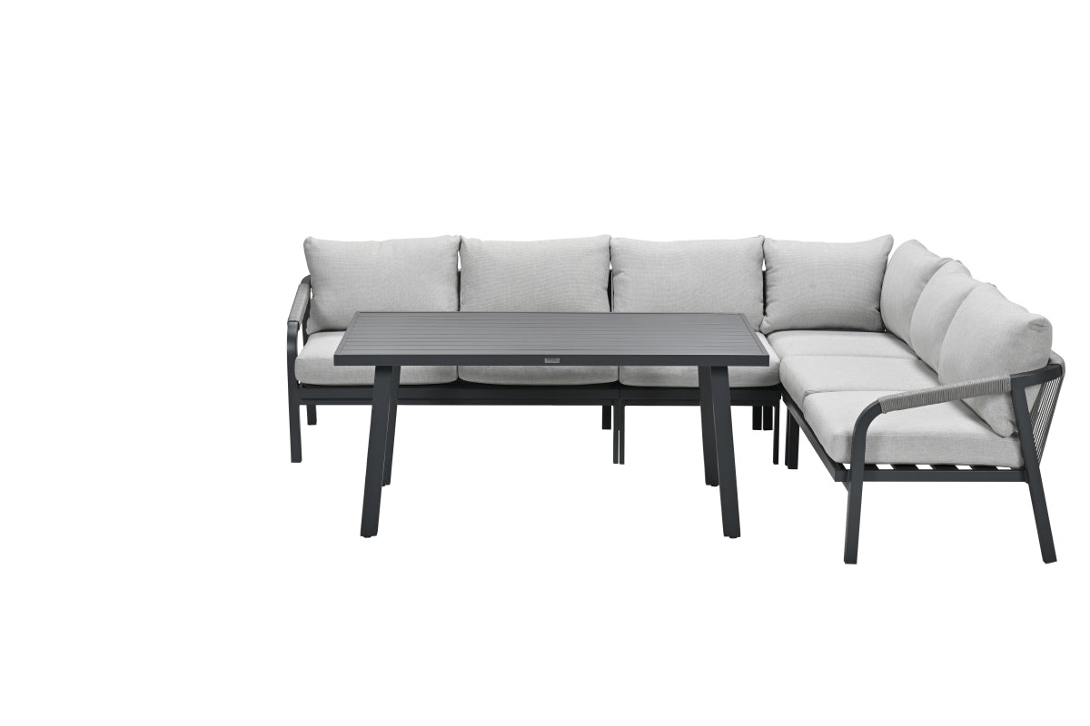 Garden Impressions Monti lounge-diningset 5-delig aluminium frame met rope - afbeelding 2