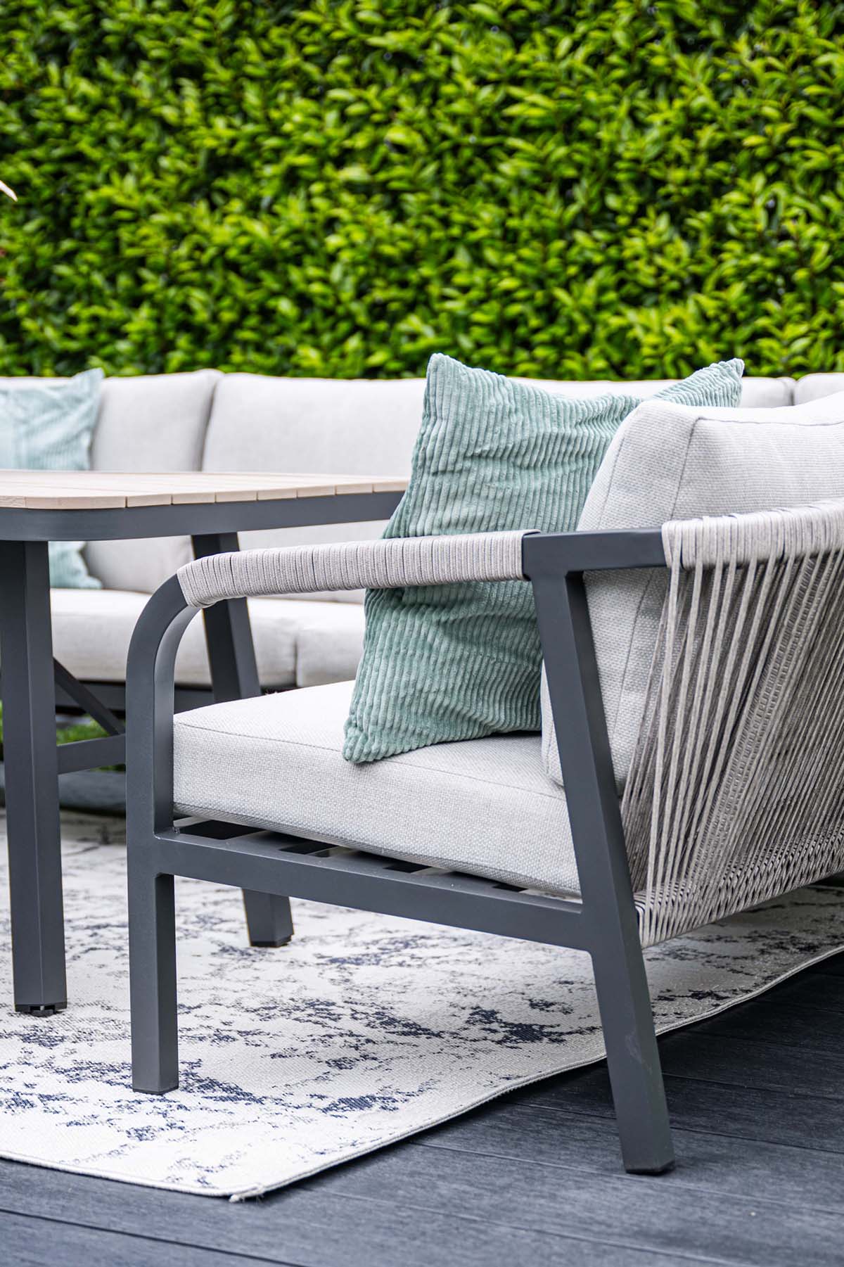 Garden Impressions Monti lounge-diningset 5-delig aluminium frame met rope - afbeelding 20