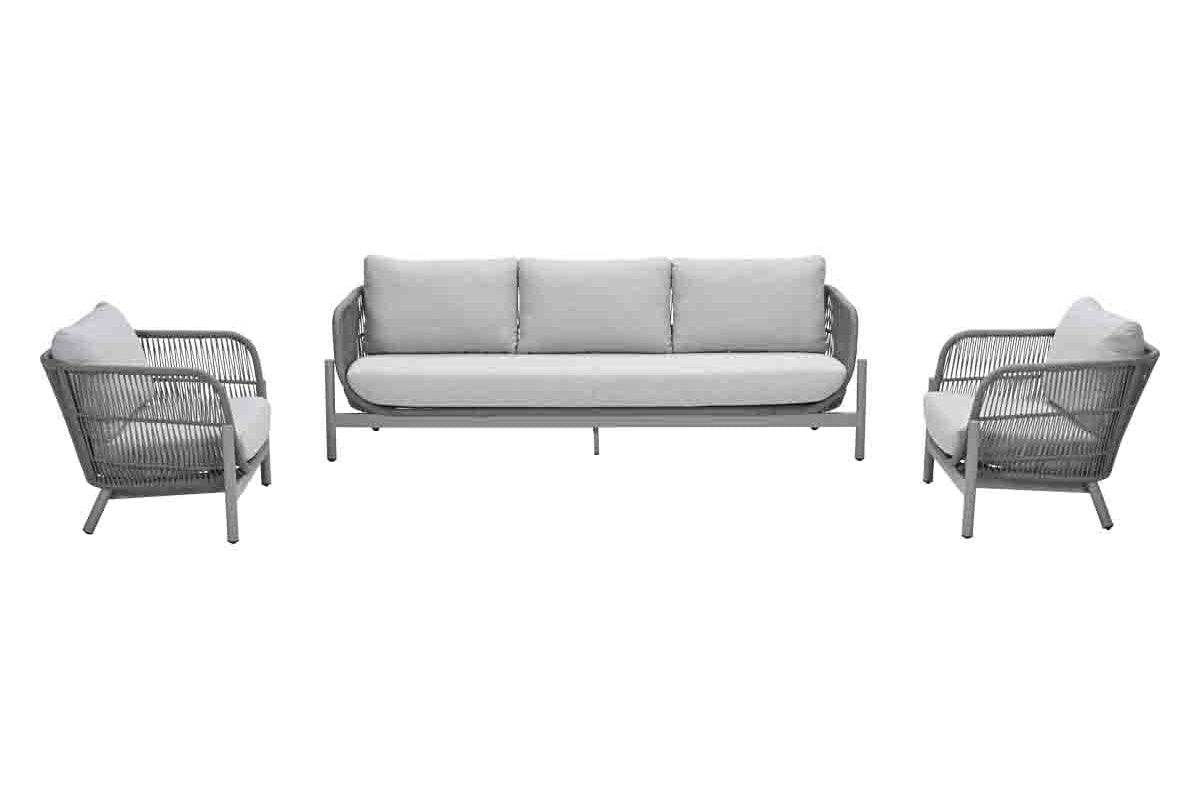 Garden Impressions Catanzaro loungeset 3-delig aluminium frame met rope