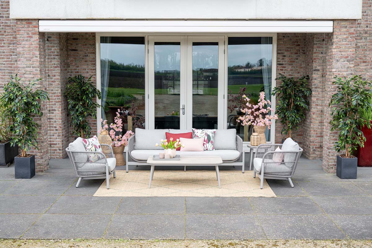 Garden Impressions Catanzaro loungeset 3-delig aluminium frame met rope - afbeelding 2
