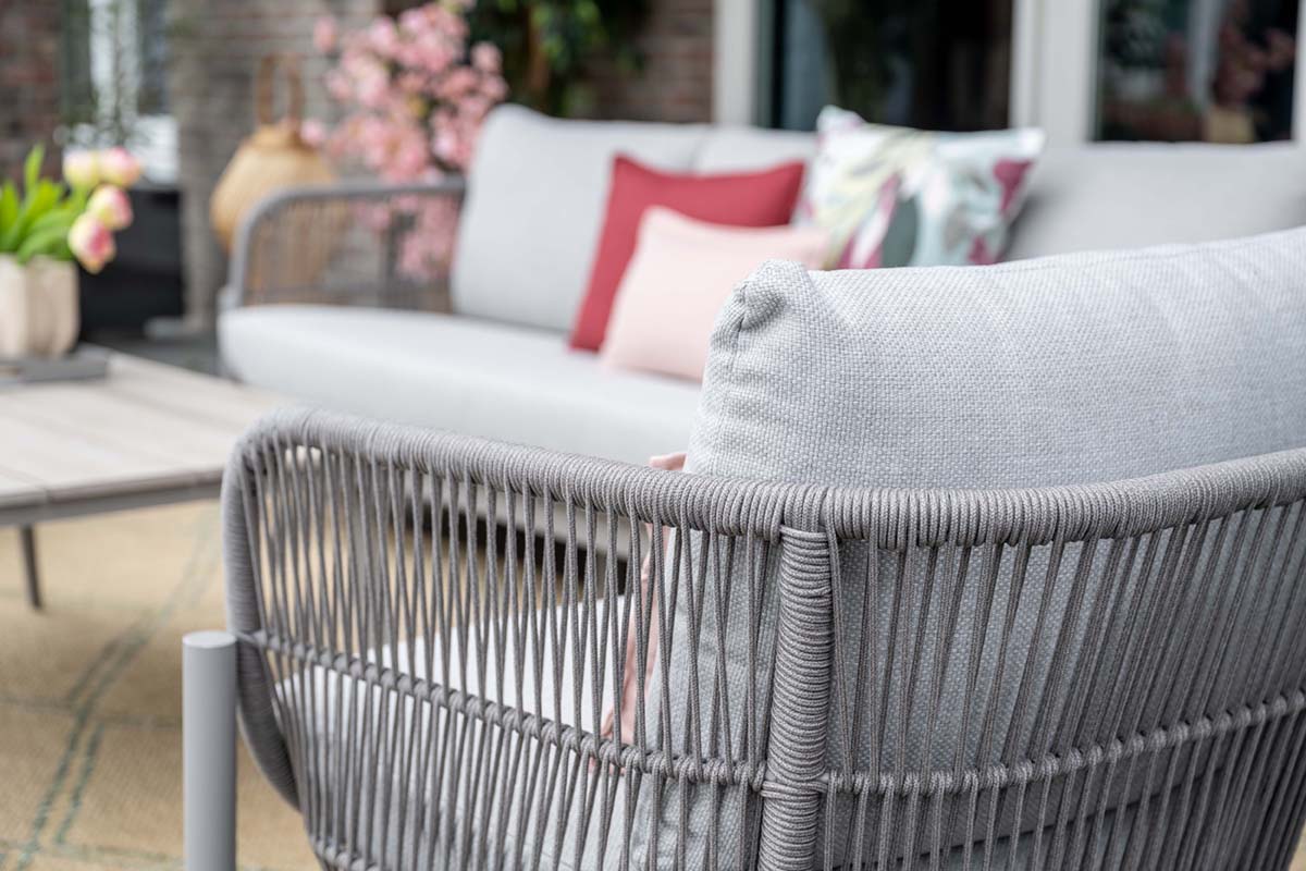 Garden Impressions Catanzaro loungeset 3-delig aluminium frame met rope - afbeelding 8